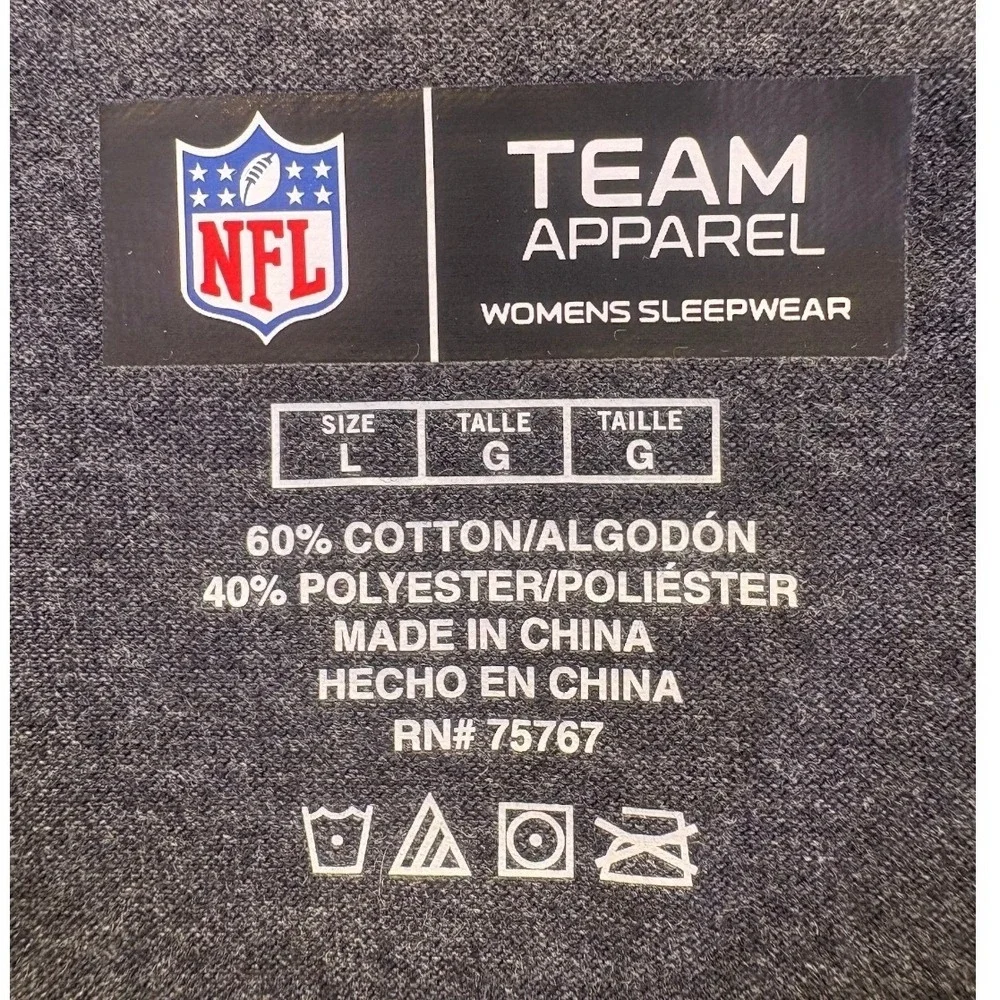 NWT NFL Team Apparel Atlanta Falcons Womens Sleepwear Tank Top Gray L Football